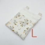 No.8【M】裏地18種◎お布団みたいなモモンガポーチ　デコレクションズ カモミール 花柄 フクロモモンガ ハムスター デグー ハリネズミ