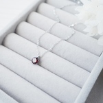 ロードライトガーネット  金属アレルギー対応　Allサージカルステンレス　◇サージカルステンレス　ガーネット  ネックレス　5㎜