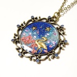 ☆花吹雪～フラミンゴ～宇宙塗りレジン～