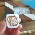 【再販】くるみを見つけたりすのはんこ
