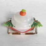 ガラスのミニ鏡餅(ガラス台付き)B