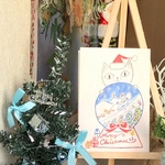 🎄🐱❄️猫のクリスマスカード〜「猫とスノードーム/クリスマス/クリスマススノードーム/クリスマスカード/メッセージカード/インテリア/カード1枚入り　封筒付き」