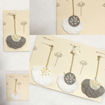linen_flat flowerイヤリング/ピアス