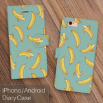 iPhone13 シリーズ対応 手帳型ケース おいしいバナナいっぱい！ iPhone 12 SE2 11 11Pro Max XR XS android 対応 携帯ケース アイフォンケース