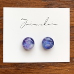 【青と紫に揺れるゆりかご】10mm イヤリング/ピアス
