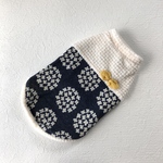【完成品】胴38 冬ワンピ(ネイビー×フラワー)　