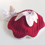 【再販】Christmas bib＊編み物風はなびらスタイ