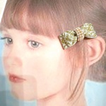 【秋】【秋色】【バレッタ】【アクセサリー】【ヘアゴム】　gold　　フォーマル　りぼん　ヘアアクセ　ヘアアクセサリー