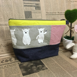 白くまくんシリーズポーチLL