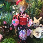 小紋の着物☆りかちゃんの着物です