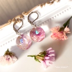 花宇宙玉のピアス