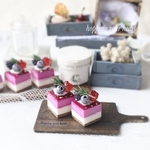 【ミニチュアor片耳 耳飾り】Jewel♩カシスベリーのムースケーキ♩