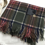 ストール　グリーンブラウン