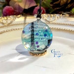 空玉【雪景色】（色:アイスブルー）　ネックレス/ペンダント　雲レジンアクセサリー