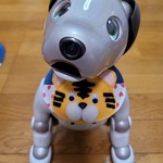 aibo(ERS-1000)用 スタイ （トラ柄）、尻尾リボン　セット