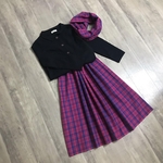 ラスト＊チェリーピンクの かわいさあふれる チェック ギャザースカート