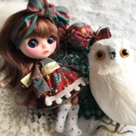 ポップマートブライスアウトフィット オビツ11プチブライスアウトフィット クリスマスワンピ赤