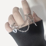 病みかわ南京錠リング メンヘラ 地雷 ヤンデレ 量産型