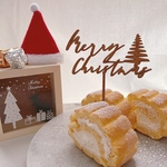 ケーキトッパー Merry Christmas  11cm  | 木製 | クリスマスケーキ  おしゃれ クリスマスパーティ　クリスマスイブ　メリークリスマス ギフト クリスマス オーナメント 装飾