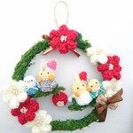 【受注制作】インコサンタのクリスマスリース