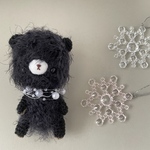 くまのあみぐるみ（ブラック×パール）