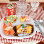 ミニチュア　フェイクフード  オムライスランチプレート