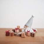 【11/14(金)20時〜】木のプレゼントBOX(Sサイズ)8個セット　クリスマス雑貨