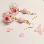 ♡大きなガラスドームピアス♡SAKURA