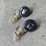 再販不可・1点のみ【chimie vintage】France vintage buttonイヤリング/ピアス