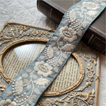 インド刺繍リボン　花　インド刺繍　スパンコール　刺繍リボン　リボン　りぼん