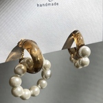 big pearl pierce/ earring