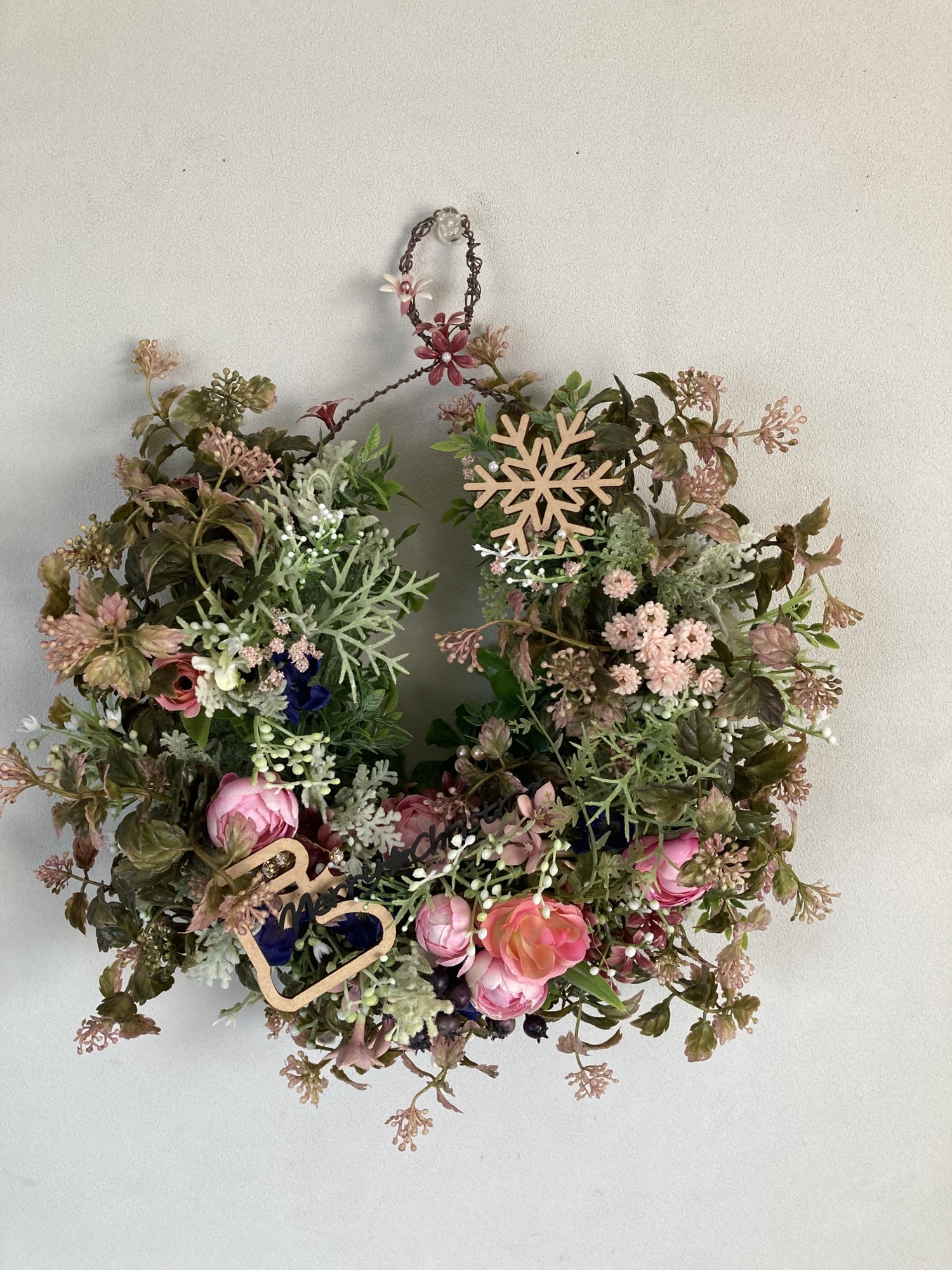 ハンドメイド プリザーブドスワッグ 馬蹄リース