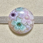 陶器風 桜 帯留め