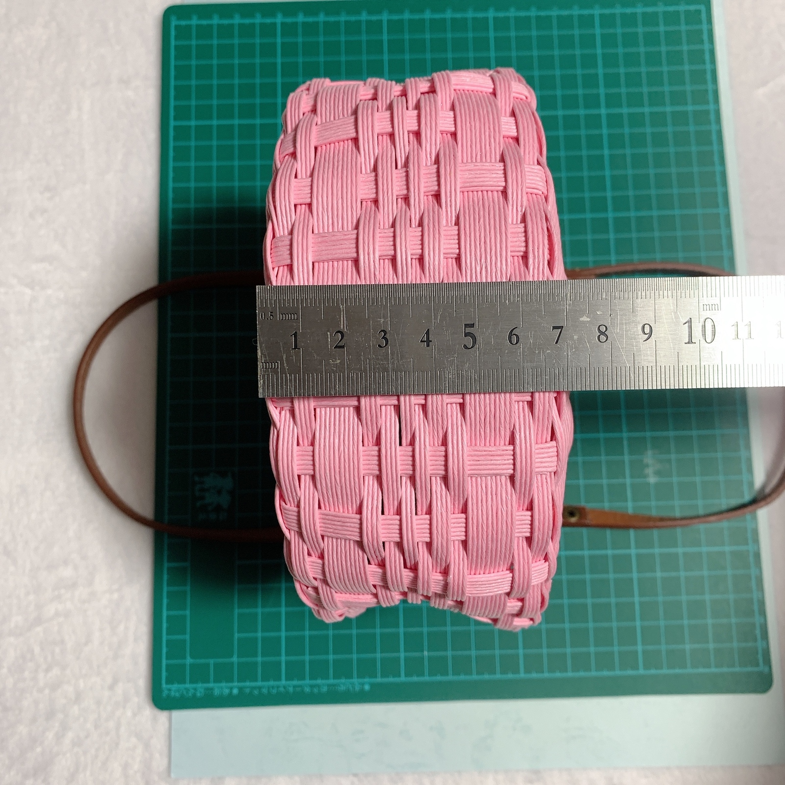 エコクラフト レトロケース型小物入れピンク色とスカイブルー色 エコクラフト レトロケース型小物入れピンク色とスカイブルー色