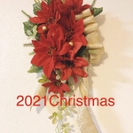 ポインセチアのブーケ風　クリスマススワッグ　