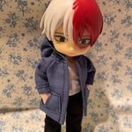 ポケット付きパーカー（アッシュブルー） オビツ１１服 ねんどろいどどーる