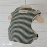 犬用　【エプロンハーネス　スリムMサイズ】＆【カフェリード】のセット　デニムヒッコリー風