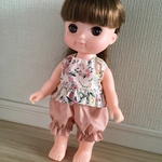 ［完成品］メルちゃん服♡リバティのセットアップ　ソランちゃん服　ロマンス