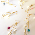 コットンパール&ゆらゆらstar＊ピアス