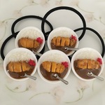 カツカレーのヘアゴム♡