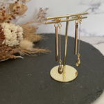 シンプル　2way   ゴールド　ピアス