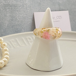 リング『ボタニカルリング・スプリング』【受注生産】指輪 レジン かすみ草 桜色 ボタニカル 韓国 韓服 ドライフラワー ピンク 
