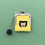 マレーグマの刺繍豆がま口
