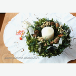 フォレストグリーンのリース(キャンドル付き)