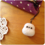 受注製作 ✼ シロフクロウのストラップ
