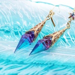 大人　可愛い　グラデーション　レジン　アシンメトリー　ブルーピンク5