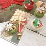 クリスマスマカロンのバッグチャーム(グリーン)