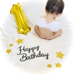 天使の羽　赤ちゃん　誕生日　飾り　レターバナー ニューボーン　ハーフバースデー