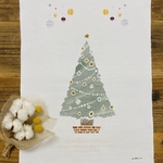 クリスマスタペストリー／コットン・手描き