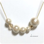 ★SALE 【再販】コットンパールのネックレス　with SWAROVSKI